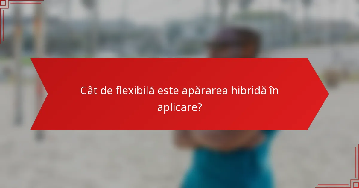 Cât de flexibilă este apărarea hibridă în aplicare?