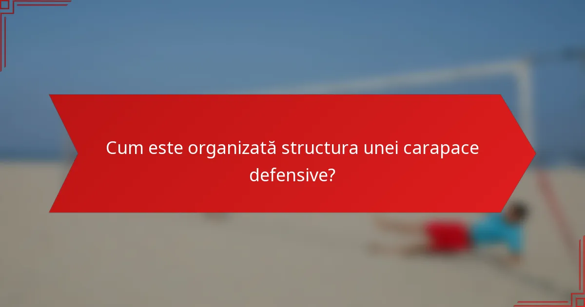Cum este organizată structura unei carapace defensive?