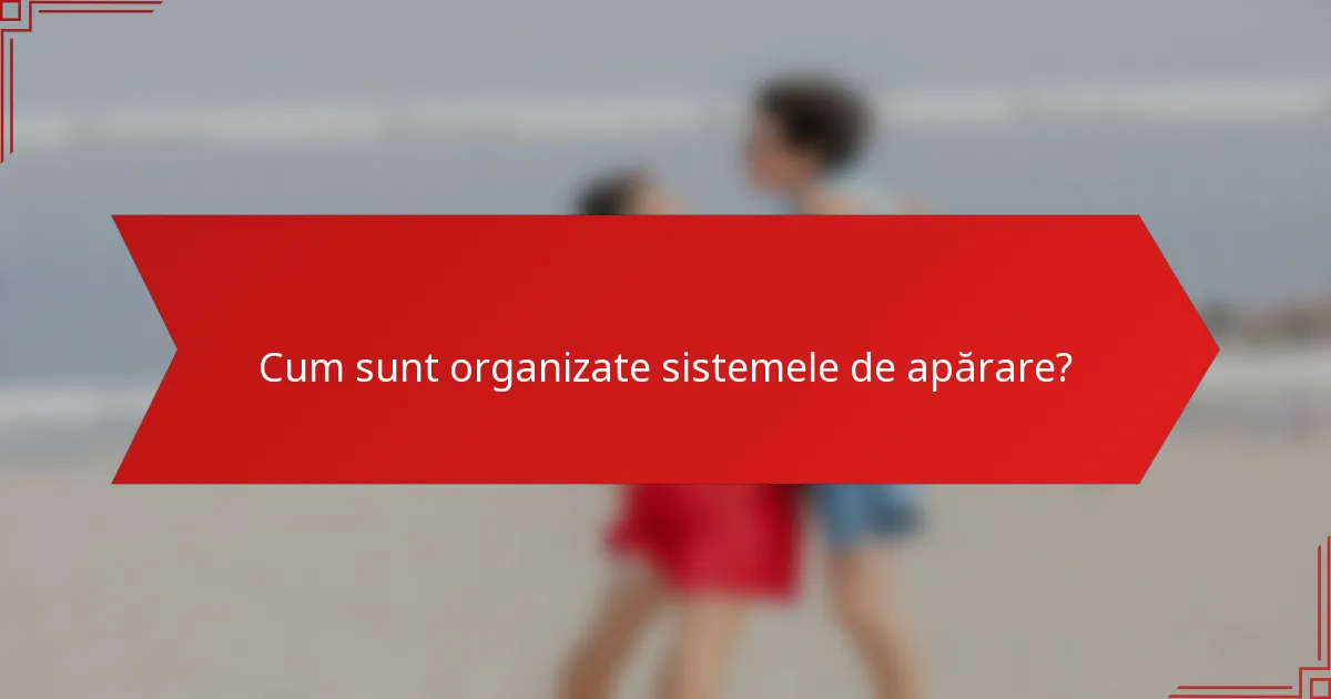 Cum sunt organizate sistemele de apărare?